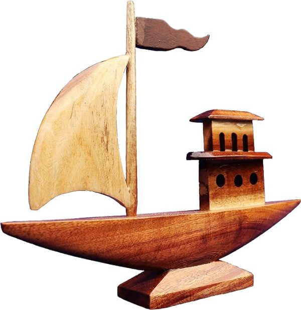 handicrafts wooden ship 35 cm home decor
