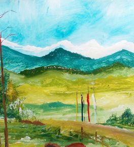 paper work hand making knife painting modern art home decor