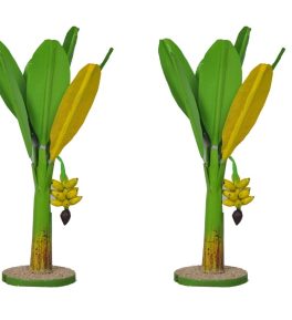 Banana Tree for Pooja - Metal Banana Trees for Decoration (12 Inches) 1 pair set