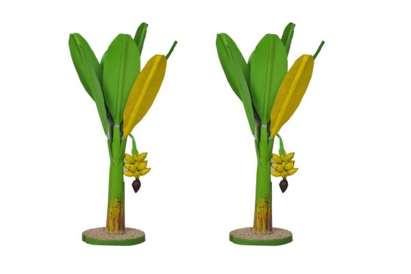 Banana Tree for Pooja - Metal Banana Trees for Decoration (12 Inches) 1 pair set