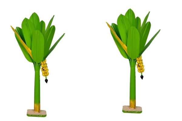Banana Tree for Pooja - Metal Banana Trees for Decoration (1.6 Inches) pair