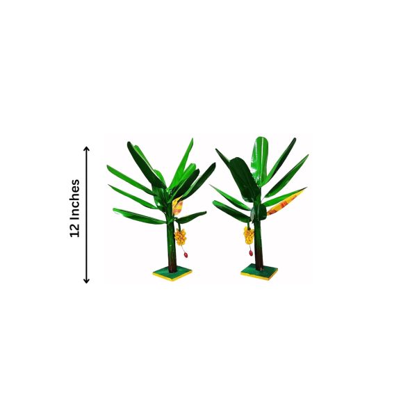 Artificial Banana Tree for Pooja golu dolls - Metal Banana Trees for Decoration (12 Inches) - Image 2