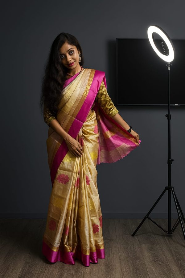 SIMONART TEXTILES MOTKA SILK SAREE - Image 3