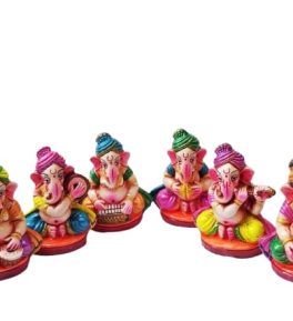 simonart and printing musical ganapathi idols 6 sets 10 cm 40 cm 10 cm