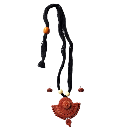 Teracotta Handcrafted Jewellary set weman